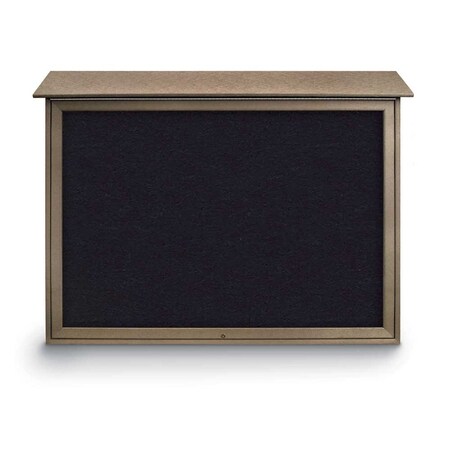 United Visual Products Indoor Enclosed Combo Board, 42"x32", White Frame/Grey & Cobalt UVCB4232W-GREY-COBACC